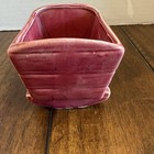 Vintage 1940   s Baby Cradle Planter Shawnee Pottery Red burgundy