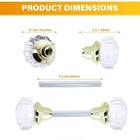 Mortise Lock Crystal Glass Door Knob Replacement Set  Brass Finish Base