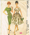 1960s Mccall Vintage Sewing Pattern 5357 Rockabilly Dress Pattern So Cute 36b
