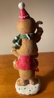 Gingerbread Man Stacked Figurine Candy Cane Sprinkles Christmas Kitchen Decor