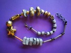 Luxury Jewellery Beaded Necklace Chunky Statement Pendant Brutalist Ceramic Bead