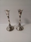 Vtg Pair  The Sheffield Silver Co Silverplate Candle Stick Holders
