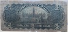 1911 Dominion Of Canada  1 Banknote Dc-18a Green Line Series A Circulated