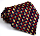 Neck Tie Vtg Art Deco 30s 40s Navy Red Ivory Country Foulard Tie 45 5  X 4 