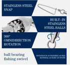 50   100 Pack Ball Bearing Fishing Swivels Snap Coastlock Fishing Line Connector