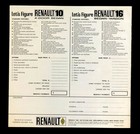 1970 Renault 10 And 16 Sales Brochure Sedan Wagon Color Photos 16 Pages Vintage