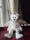 1998 Ty Beanie Baby  halo  Angel Bear W Brown Nose  near Mint Conditon  