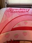 Vtg Strawberry Shortcake Fleece Throw Blanket Pink  Approximately 44x59