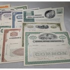 Mixed Vintage Stock Certificates Lot Gm Lorillard Rollins Scripophily Ephemera
