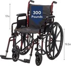 Drive Medical Rtlreb18dda-sf Rebel Lightweight Wheelchair With Swing-away   