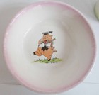 Vintage Walt Disney Three Pigs Pottery Cup And Bowl Advedrtising Premium 1930s