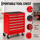 Rolling Tool Chest  6-drawer Tool Storage Cabinet Garage Toolbox Organizer Cart