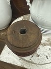 Vintage Primitive Wooden Flat Industrial Spool