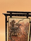Vintage Miniature Chinese Painting With Stand Signed Weston 82 1 12 Asian Decor