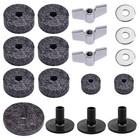 18pcs Cymbal Part Accessories Stand Hi Hat Felt Wing Nut For Drum Set