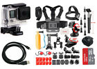 Gopro Hero4 Black Edition Camera Camcorder   40 Piece Sports Accessory Kit 