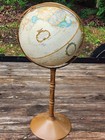 Vintage Replogle World Classic Series Globe 16  Wood   Metal Rotating Stand Usa