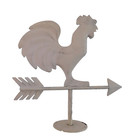 Vintage 13 5  Rooster Weathervane Tabletop Cream Metal Rooster Farmhouse 1 14 26