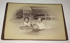Rare Victorian American Children  Neptune Studio Prop Boat Cabinet Photo  Ma  Us