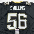 Autographed signed Pat Swilling New Orleans Black Football Jersey Jsa Coa