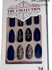 Kiss The Collection Matte Blue Glue On Medium Length Nails X1  inverted Cross 