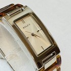 Vintage Solo Women s Polished Silver Acrylic Tortoise Link Dress Bracelet Watch