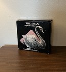 Vintage Silver Plated 1970   s Swan Napkin Holder  
