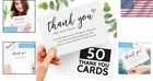 50 Customizable 4x6 Thank You Cards - Professional Design For Small Businesses