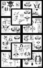 Rare 1970 s Sailor Barney Traditional Vintage Style Tattoo Flash Set 50 Sheets A