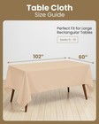 Utopia Kitchen Rectangle Table Cloth 1 Pack  Tablecloth Machine Washable    