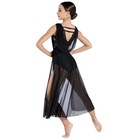 Black Sequin Mesh Overskirt Leotard Recital Performance Costume Kids Size 7 8 Ic