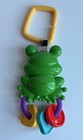 Vintage Baby Einstein Green Frog Activity Rings Rattle 5    Developmental Hang Toy
