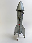 Vintage Astro Mfg Rocket Coin Bank   Detroit   Space Age Toy   Mechanical