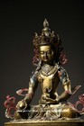 11 4  Tibet Bronze Gilt  Painting Vajradhara Vajrabhairava Goddess Buddha Statue