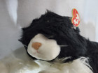 Ty Classic Kittles 2007 12  Stuffed Plush Black White Kitty Cat Long Fur