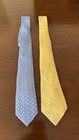 2 Vineyard Vines Boys 100  Silk Lax Lacrosse Sticks Tie Blue Yellow With Box