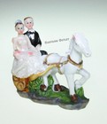 12 Carriage Wedding Party Favors Table Decor Resin Cake Topper Horse Boda Novios