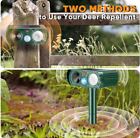 Upgraded Solar Ultrasonic Animal Repellent Dog Cat Skunk Deer Raccoon For Garden