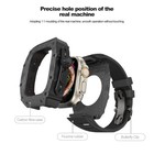 For Apple Watch Ultra 49mm Carbon Fibre Case Fluororubber Band Str