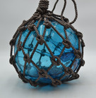 Vintage Glass Fishing Float In  Aqua