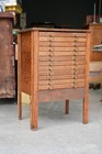 Antique Apothecary Cabinet Wood Drawer Flat File Map Document Storage Box Vtg