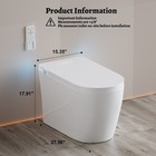 Smart Toilet With Heated Seat   Dual Auto Flush Foot Sensor Tankless One-piece