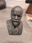 Lenin Vladimir  Vintage Metal Bust  Ussr  Baby Photo Star  Red Portrait