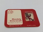 Vintage 1949 Reddy Kilowatt Electric Co Enamel Pendant Charm Red Brass Packaging