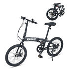 Viribus 20  Folding Bicycle 7 Speed Adult Folding Bike Foldable City Bike Black