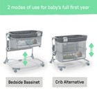 Ingenuity Dream   Grow Bedside Baby Bassinet - Handstitch