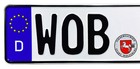 Vw Wolfsburg Front German License Plate  wob  By Z Plates With Unique Number New