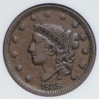 1838 Coronet Head Large Cent Ngc Vf35 Great Eye Appeal  Icnm