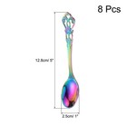 8 Pieces Ice Tea Spoon  5 Inch Stainless Steel Cocktail Stirring Spoons  Rainbow