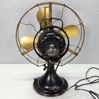 Vintage Ge General Electric 12  Brass Blade Oscillating Fan 865319 Works  read